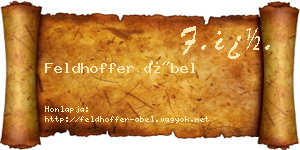 Feldhoffer Ábel névjegykártya