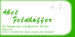 abel feldhoffer business card